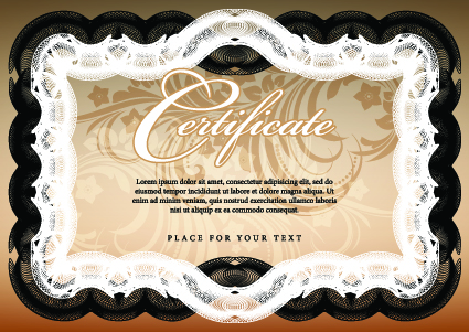 Vector Gentle certificate template set 03