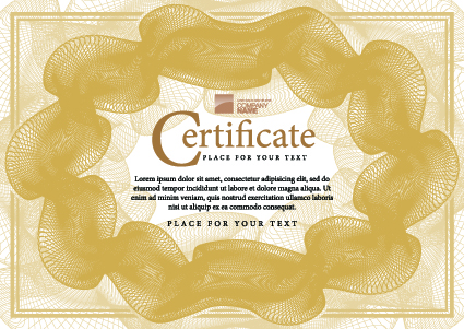 Vector Gentle certificate template set 04