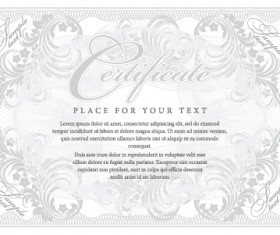 Cover template Gentle certificate vector 05