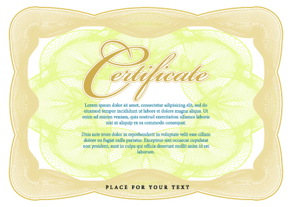 Vector Gentle certificate template set 05