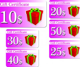 Creative Gift cards discount design vector 03