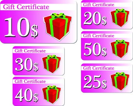 Creative Gift cards discount design vector 03