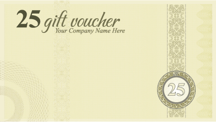 Vector Gift voucher design template 01