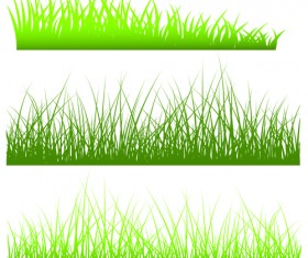Vector Green Grass Elements set 07