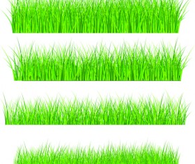 Vector Green Grass Elements set 08