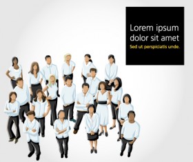 Vector Group of people set 01