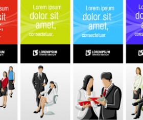 Vector Group of people set 04