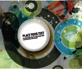 Colored Grunge backgrounds vector 04