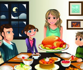 Vector Happy family together design elements 03