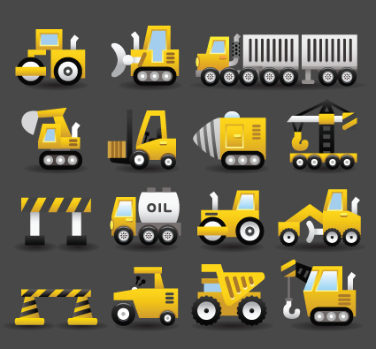 Set of Icons transportation vector 01