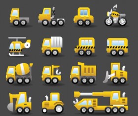 Set of Icons transportation vector 02