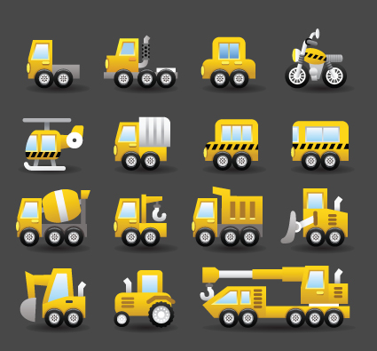 Set of Icons transportation vector 02