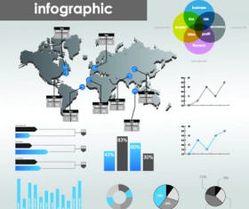 Infographic and elements vector set 01