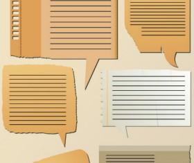 Vector set of Isolated tattered notebook paper 02