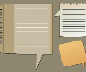 Vector set of Isolated tattered notebook paper 04