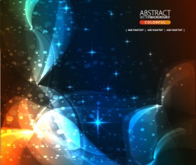 Dynamic Light backgrounds art vector set 03