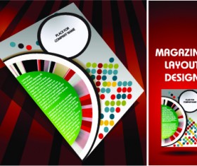 Magazine pages and cover layout design vector 05