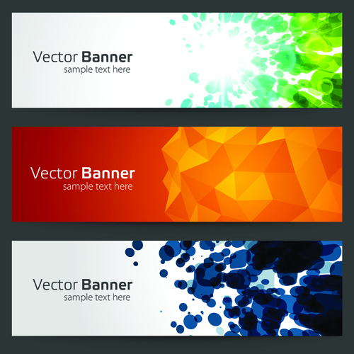 Creative Website Headers banner vector set 01