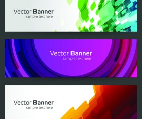 Creative Website Headers banner vector set 03