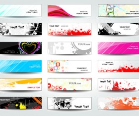 Huge collection of Modern Website benner vector graphic 03