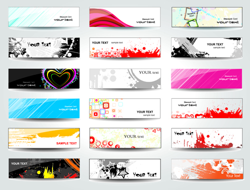 Huge collection of Modern Website benner vector graphic 03