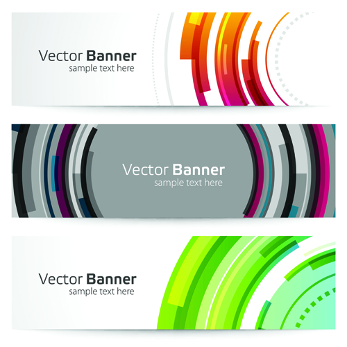 Creative Website Headers banner vector set 04