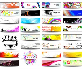 Huge collection of Modern Website benner vector graphic 04