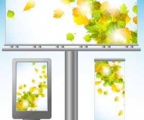 Vector Outdoor advertising design elements set 02