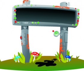 Vector Outdoor advertising design elements set 03