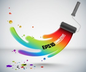 Paint abstract vector backgrounds art 01