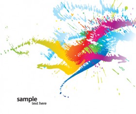 Paint abstract vector backgrounds art 04