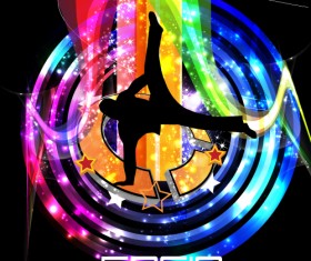 Party Dynamic vector background set 01