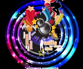 Party Dynamic vector background set 03