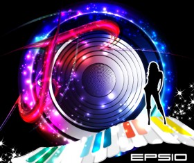 Party Dynamic vector background set 05