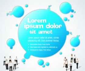 People with speech bubbles design elements 02