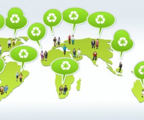 People wit speech bubbles design elements 04