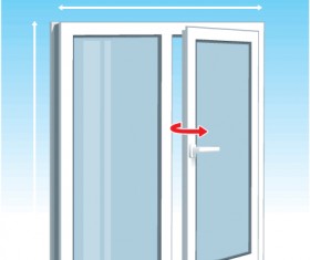 Various Plastic windows vector set 01