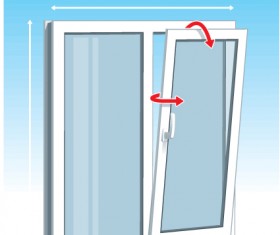 Various Plastic windows vector set 02