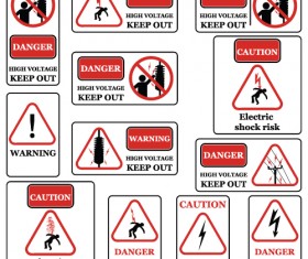 Different Prevention symbols vector set 04