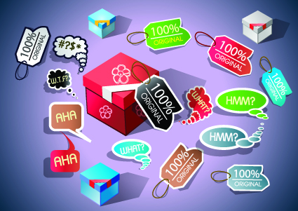 Promotion stickers and tags vector 01