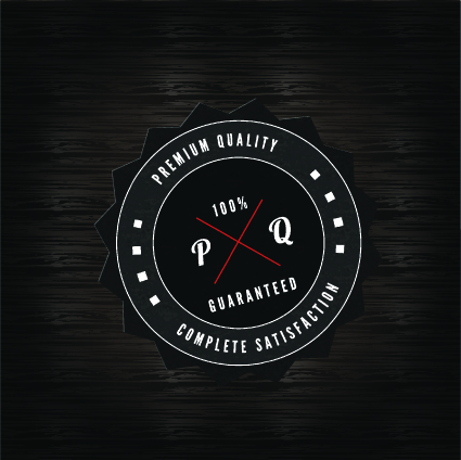 Quality and guaranteed black label design elements 01