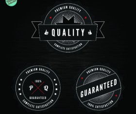 Quality and guaranteed black label design elements 02