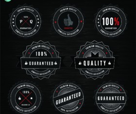 Quality and guaranteed black label design elements 03