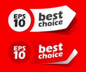 Best of Red sticker design vector 01