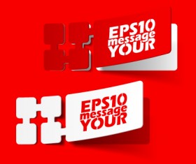 Best of Red sticker design vector 02