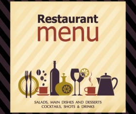 Delicate Restaurant menu cover design vector 01