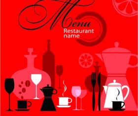 Delicate Restaurant menu cover design vector 04