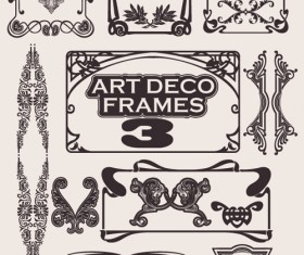 Retro style frames design element 01