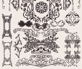 Retro style frames design element 02