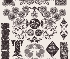 Retro style frames design element 03